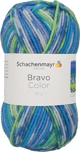 Schachenmayr Bravo Color 9801421-02080 aqua color Handstrickgarn, Häkelgarn