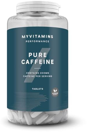 Myprotein Pure Caffeine 200mg Tablets | Natural Energy, Focus & Endurance Support | Increases Alertness & Performance | Convenient Pre-Workout Stimulant Supplement | 200 Tablets
