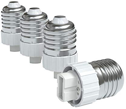 Eazy CASE 12x Lampensockel Adapter - Konverter für E27 Fassung auf G9 Lampenadapter für LED-/Halogen- und Energiesparlampen Sockeladapter, weiß