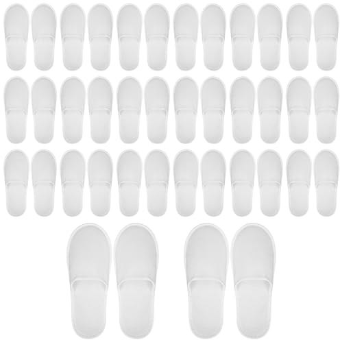 jxgzyy 20 Pairs Disposable Slippers Non-slip Spa Slippers Closed Toe Hotel Guest Spa Slippers For Men Women Travel Hotel Home Wedding Party Use
