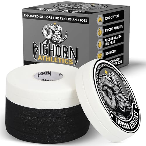 Bighorn Athletics Jiu -Jitsu & Judo fingerband, 0,3 tum x 13,7 m, 8 rullar (svartvit)
