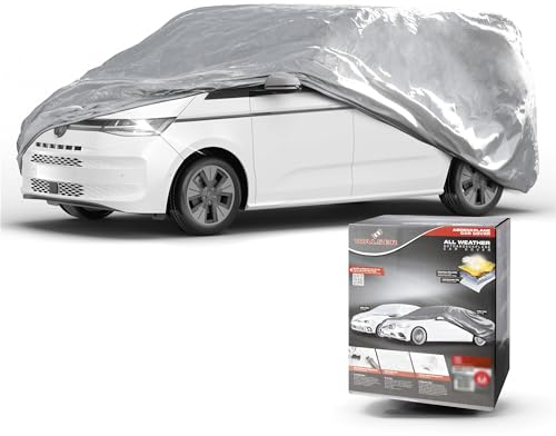 WALSER Bâche Voiture/Housse de Protection Auto Extérieure All Weather Basic - 100% Imperméable et Résistante aux Intempéries, Protection UV, Neige et Poussière, Taille 12, Argent