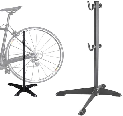Rishaca Bike Stand Floor, Seat Stay and Chain Stay Support Bicycle Stand Rack, Bike Stands for Indoor Storage