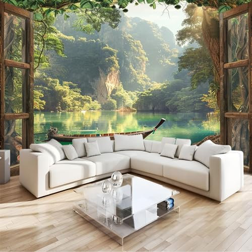 Fotomurale paesaggio naturale Carta da parati Fotomurali TNT Murale alla Moda Decorazione da Muro Poster Gigante Design Carta per pareti 200x140 cm
