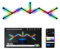 elice Intelligent WiFi Wandleuchten,9 Stück,Musik-Sync Mehrfarben,über 40 dynamische Szenen,funktioniert mit Alexa und Google Assistant,Home Decor LED Lightbar für Gaming Party Club Bar Home(Schwarz)