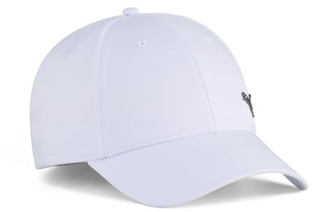 Puma Unisex ESS Metal Puma CAT BB Cap BB Caps, Puma White,