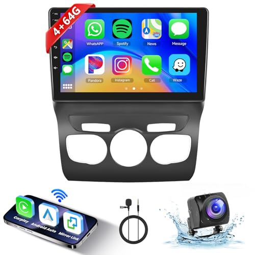 【8 Núcleo 4+64G】 Hodozzy Carplay Radio Coche para Citroën C4 DS4 2013-2017,10 Pulgadas Autorradio Android con Pantalla Táctil/DSP/GPS/RDS/FM/Bluetooth/USB/WiFi