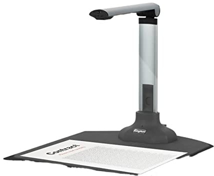 Document Camera 12MP USB Document Camera for Teachers Laptop A3/A4 Size Portable Book Document Scanner with Extension Stand OCR Zoom Paint Tool