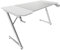 Mars Gaming MGD-X140, Gaming-Schreibtisch Ergonomisch, Oberfläche aus Karbonfaser, Metallrahmen, XXL-Mauspad, Kopfhörer- und Getränkehalterung, Kabelmanagement, Gaming-Tisch 140x60cm, Weiß