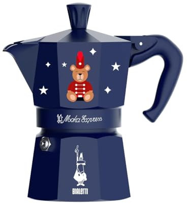 Bialetti Moka Express Blu Magico Ricordo 1 tazza, 3 tazze (3 Tazze)