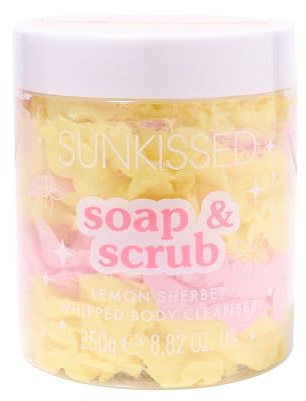 Sunkissed Soap and Scrub Whipped Body Cleanser Lemon Sherbet 250g