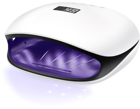 Lampada UV LED per Unghie 48W con Sensore Infrarossi e Display LCD, 4 Timer (10s/30s/60s/99s), 36 LED | Asciuga Smalto Gel, Semipermanente, Manicure e Pedicure Professionale