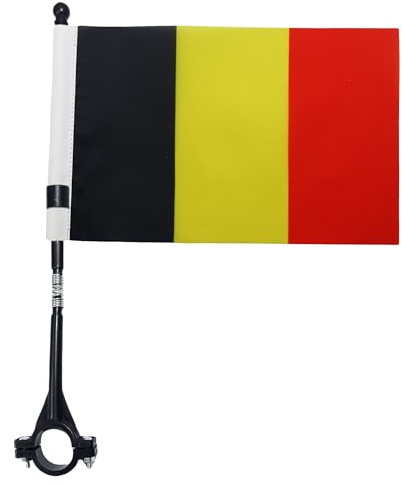 AZ FLAG Drapeau Vélo Belgique 21x15 cm Drapeau Belge Polyester Léger Hampe