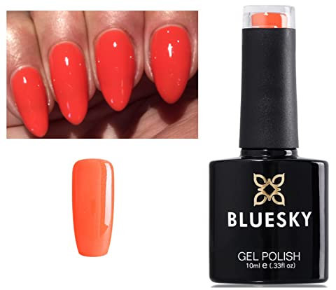 Bluesky Coral Orange Shimmer 80568 Desert Poppy Nail Gel Polish UV LED Soak Off 10ml