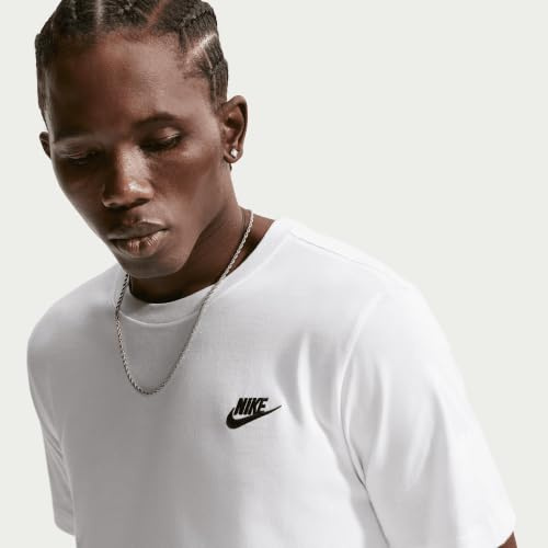 Nike M Nsw Club Tee Maglietta, White Black, XS Uomo