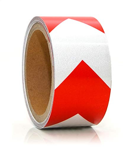 eyepower Reflektorband Selbstklebend 5m x 5cm Reflektierendes Klebeband Rot Weiß