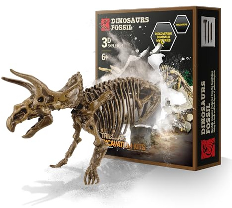 VIBIRIT Dig Up Dinosaurs Skeleton Set,Dinosaur Digging Fossil Kit Model Toys,Excavation Kits for kids5-12year,Educational Realistic Toys for Kids,Boys,Girls