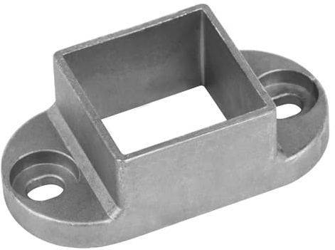 OTTFF 10 Pack Aluminum Square Post Flange Anchor Base Fits 1-1/2 Square Tube, Wall Mount Rail End Fence Bracket Connector for Deck Railing