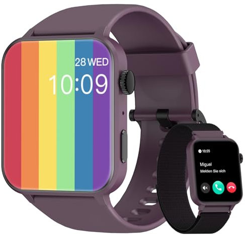 Blackview Smart Watch for Men Women, 1.91 HD Fitness Watch with LED Flashlight, Heart Rate SpO2 Sleep Stress Monitor, 120+ Sports, Waterproof Step Counter, Bluetooth Call Smartwatch for iOS Android