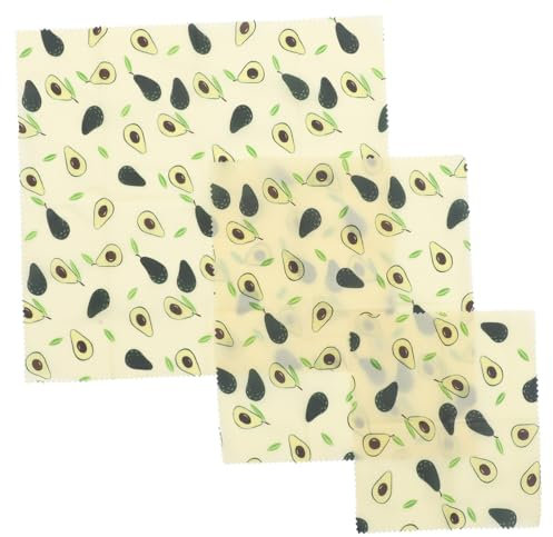 PACKOVE Lot de 3 Pièces de Tissus en Coton et Papier pour Emballage Alimentaire Solide et Conservation des Fromages et Sandwiches, pour Camping et Rangement