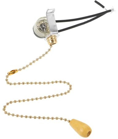 SEWACC à Chaîne de Lampe Commutateur de Lumière pour Plafond et Mur Accessoire de Lampe Pratique et Élégant Or Compatible avec Divers