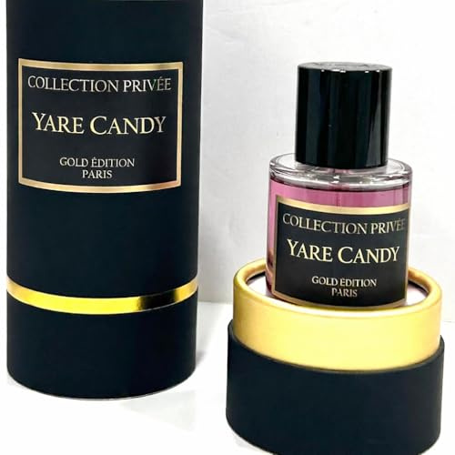 Perfume YARA CANDY Collection Privée Nouvelle Edition (Gold Edition), idea de regalo, perfume de larga duración y unisex de 50 ml, fabricado en Francia (YARA CANDY)