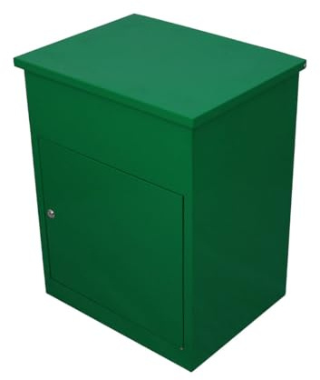 Buzón de Paquetes y Correos Verde – 58x36x46 cm | Acero Galvanizado | Entregas Seguras y sin Espera, 5 Llaves Incluidas, para Hogar y Oficina, Resistente a la Intemperie | Buzón de Correo Inteligente