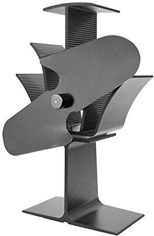 Lincsfire 2 Blades Heat Powered Stove Fan Warm Air Circulating Eco Friendly for Wood/Log Burner/Fireplace