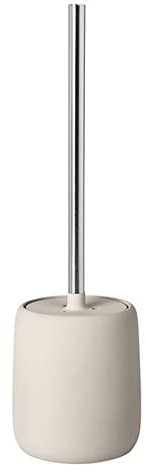 blomus -SONO- WC-Bürste aus Keramik / Kunststoff, Moonbeam, WC-Garnitur, Soft-Touch, hygienisch, freistehende Toilettenbürste & Halter, Badaccessoire (H / B / T: 39 x 11 x 11 cm, Moonbeam, 69055)