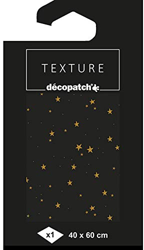 Clairefontaine ES Décopatch TD778C - Papel decorativo (40 x 60 cm), diseño de estrellas, color dorado