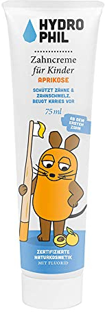 Hydrophil Zahncreme für Kinder - Die Maus - Mit Geschmack - Kinderzahnpasta 2-6 und 0-2 - Naturkosmetik - Baby Zahnpasta - Junior - Mit Fluorid (1)