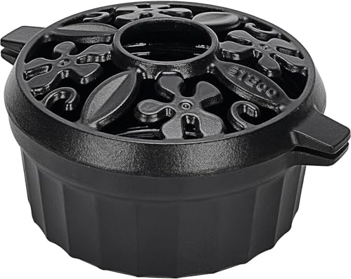 STBoo Wood Stove Steamer Cast Iron Fireplace Humidifier, 2.7 Quart, Black