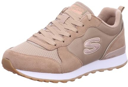 Skechers Women's Og 85 Goldn Gurl Sneaker, Tan Suede/Nylon/Rose Gold Trim, 6 UK