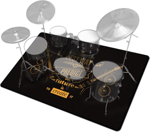 Xuzrdaa Drum Rug 6Ft x 4Ft Drum Mat Drum Carpet with Non-Slip Grip Bottom, Soundproof Rug Pads for Jazz Drum Electric Drum Set, Ideal Gift for Drummers Drum Accessories(Drum Rug 02)