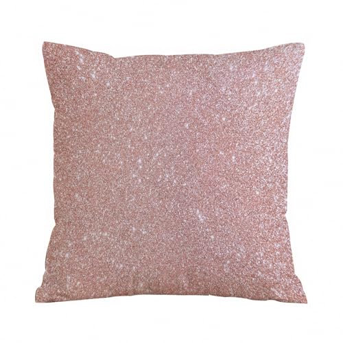 AELKSP Kissenbezug Kissenhülle Haus Dekorativ Für Jungen/Mädchen Wohnzimmer Schlafzimmer Sofa Stuhl Kissenbezüge,funkelnder rosa Sand,40x40 cm