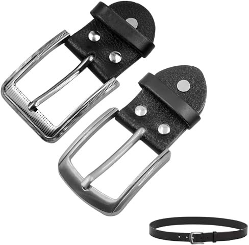 Smomend 2pcs Einzelne Gürtelschnalle als Ersatz für schwarzen Ledergürtel 3,8cm, Gürtelschnalle Herren, Gürtelschnallen Für Herren, Nickelfreies Design, Universalgröße, Stilvoll und langlebig