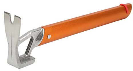 Yechiry Martillo para Acampar, Cabeza de Martillo de Acero Forjado para Estacas de Tienda de Campaña, Herramienta Múltiple con Extractor de Clavos y Abridor de Botellas (Orange)