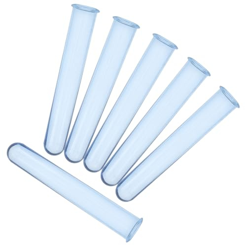 NIYANGLE 6 Pack Hydroponic Test Tube Vase Transparent Plant Vase for Propagation Tubes Flower Cuttings Desktop Decoration Home Office Display Detachable Small Flower Vases
