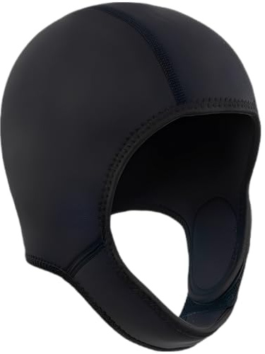 PONDON Capucha de buceo de neopreno para adultos, diseñada para esnórquel, surf, gorro térmico negro, secado rápido, forro elástico, protección solar