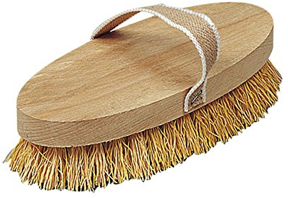 VERDELOOK Spazzola brusca Ovale in radica con passamano in Nylon, 22 cm, per Cavalli o Pulizia edilizia mobili