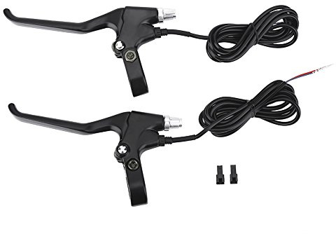 1 par de palancas de freno de bicicleta, manija de freno de bicicleta palanca de freno duradera 2 cables izquierda y derecha bicicleta eléctrica bicicleta eléctrica palanca de freno eléctrico piezas d