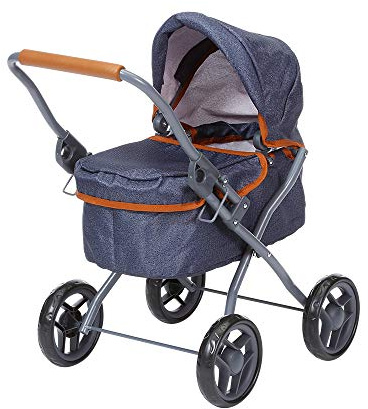 Knorrtoys 63330 - Puppenwagen Mini Lili - dark blue, 56 x 35 x 56 cm