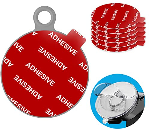 AZXYI Very High Bond Sticky Adhesive, 6 Pack Dashboard Pad Mounting Disk Adhesive Replacement Kit, Double-Sided Stickers for Suction Cup Dashboard Phone Holder & Windshield Car Mount