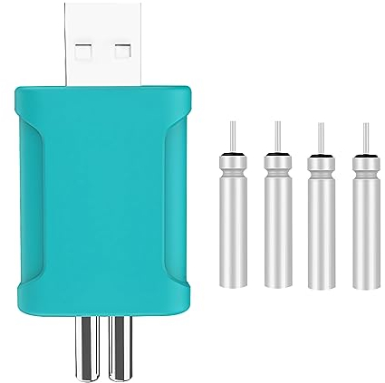 FUFRE LED Posen Angeln Batterie Aufladbar CR 425 Akku für Angelposen Angeln Schwimmer LED Angel Posen Leuchtpose Angeln Zubehör, Wiederaufladbare CR425 USB Angelposen Akku (2)