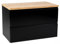 .Deftrans Domodomo Badezimmerschrank mit Aufsatz, 60 x 50 x 45,8 cm Schwarz Schrank für Waschtischaufsatz, Badezimmer-Hängeschrank - Badezimmerschrank mit Eichenaufsatz…