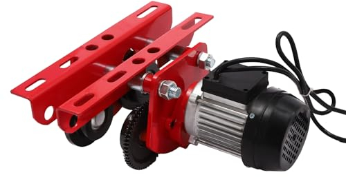 Mini argano elettrico per paranchi 1T, 370 W, per fabbriche, imprese industriali e minerarie, larghezza regolabile: 68 – 120 cm (senza fune)