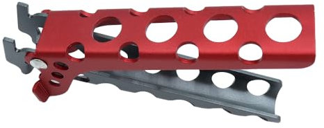Hsthe Sea Pot Lifter, Lightweight And Durable Aluminum Pot Pan Bowl Gripper Handle Holder For Camping Cookware (Black And Red)