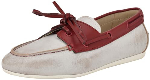 Nine West Damen Yacht Bootsschuh, Weiß/Rot Multi 141, 35 EU