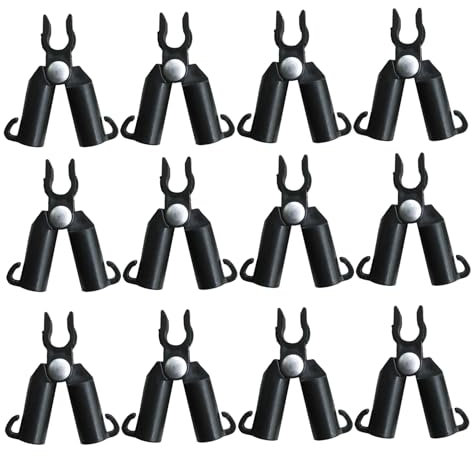 12 piezas de estructuras de soporte de plantas, clips de plantas de plástico ajustables de tipo A para una estaca de 11 mm, ideal para hogar, jardín, invernadero, enrejado