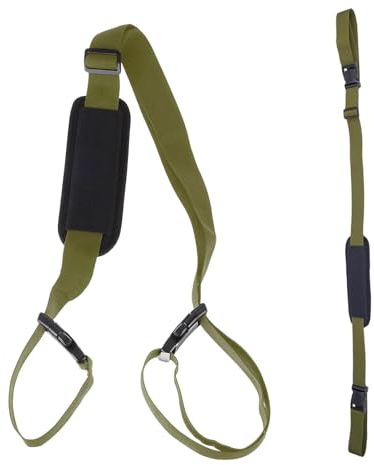 HASLED Cinghia Trasporto Universale 2 Pezzi - Tracolla Regolabile per Monopattino e Bicicletta - Verde Militare - Antiscivolo e Resistente